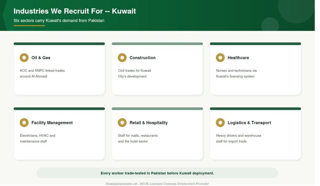 recruitemnt agency in pakistan for Kuwait industries
